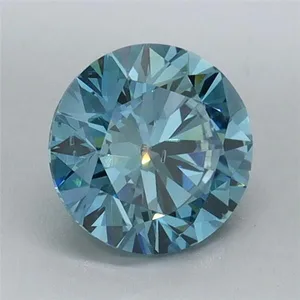 1.01ct ROUND Fancy Vivid Blue SI1 Coloured Lab diamond