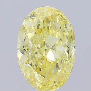 1ct OVAL Fancy Yellow VVS2 Coloured Lab diamond