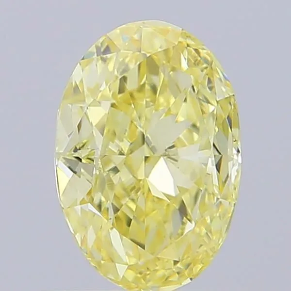 1ct OVAL Fancy Yellow VVS2 Coloured Lab diamond