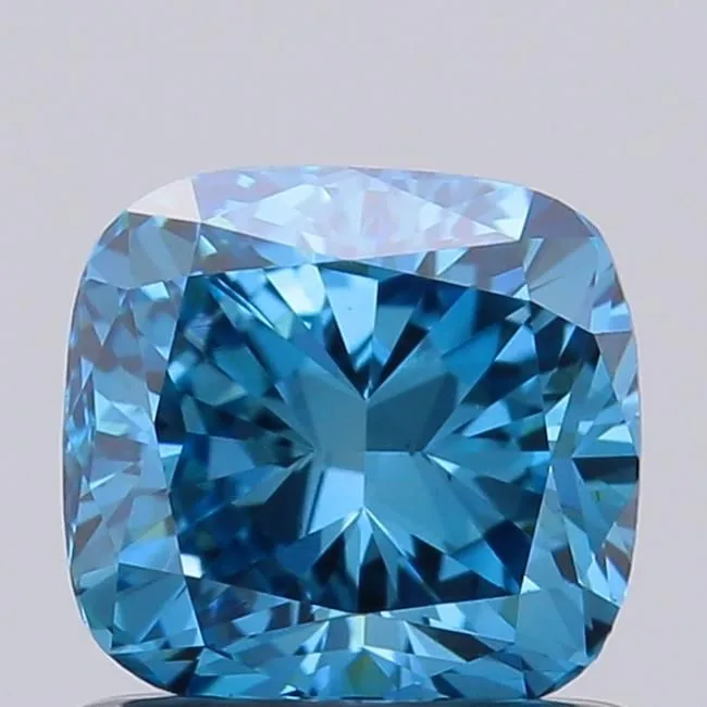 0.95ct CUSHION Fancy Vivid Blue VS2 Coloured Lab diamond