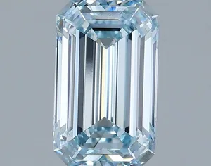 1.66ct EMERALD Fancy Intense Blue VS2 Coloured Lab diamond