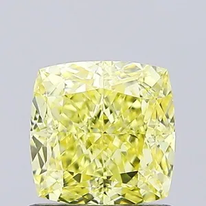 1.07ct CUSHION Fancy Intense Yellow VVS2 Coloured Lab diamond