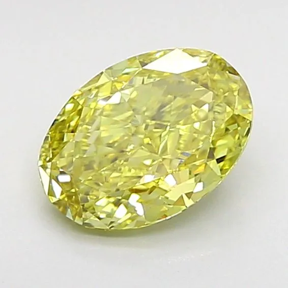 1.02ct OVAL Fancy Intense Yellow VVS2 Coloured Lab diamond