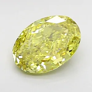 1.02ct OVAL Fancy Intense Yellow VVS2 Coloured Lab diamond