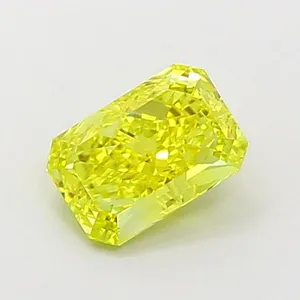 1.25ct RADIANT Fancy Vivid Yellow VS1 Coloured Lab diamond