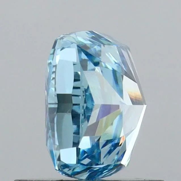 1.08ct CUSHION Fancy Vivid Blue VS2 Coloured Lab diamond