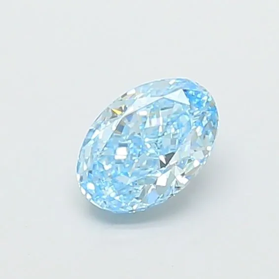 1.06ct OVAL Fancy Vivid Blue VVS2 Coloured Lab diamond