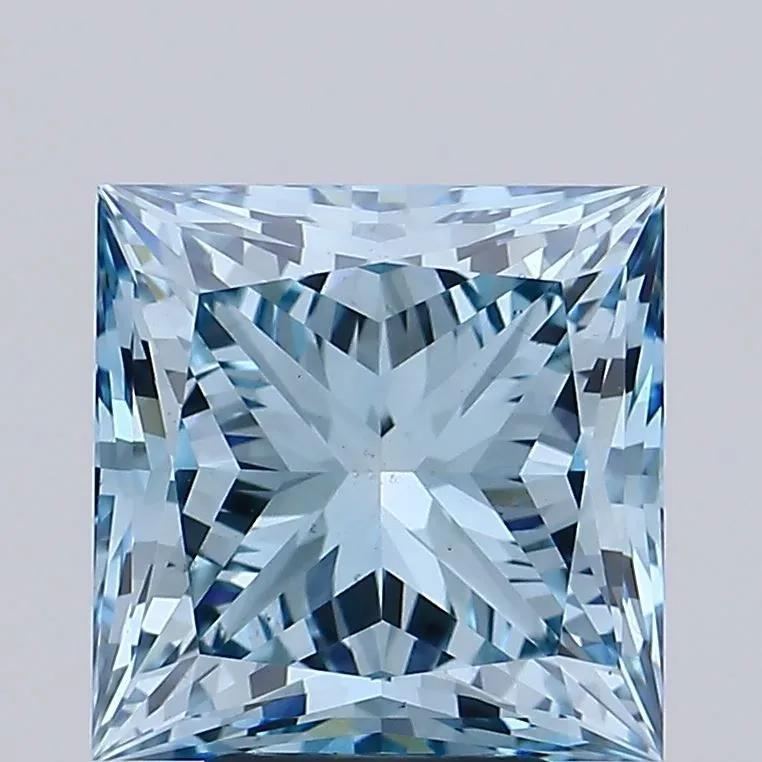 5.04ct PRINCESS Fancy Intense Blue VS1 Coloured Lab diamond