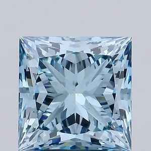 5.04ct PRINCESS Fancy Intense Blue VS1 Coloured Lab diamond