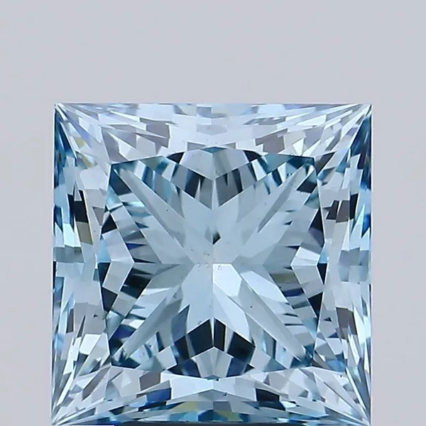 5.04ct PRINCESS Fancy Intense Blue VS1 Coloured Lab diamond