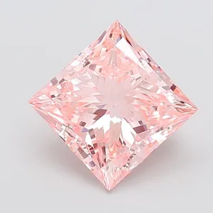 3.9ct PRINCESS Fancy Intense Pink VS1 Coloured Lab diamond