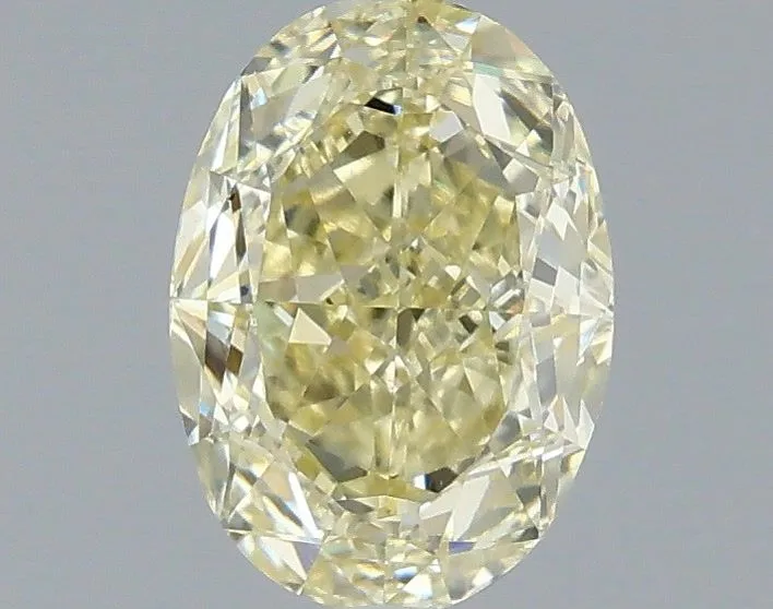 1.07ct OVAL Fancy Light Yellow VS1 Coloured Lab diamond