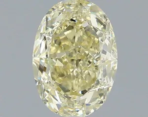 1.07ct OVAL Fancy Light Yellow VS1 Coloured Lab diamond