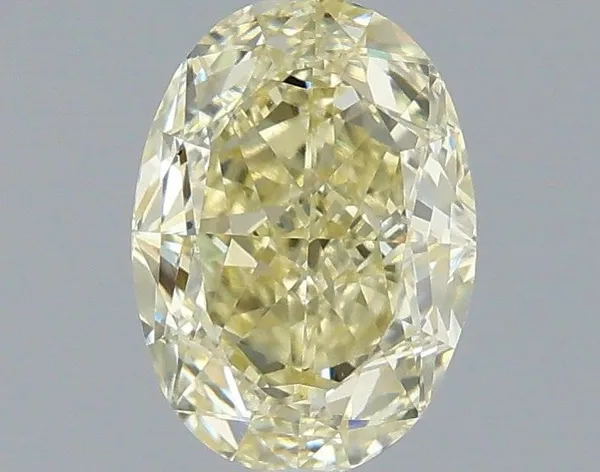 1.07ct OVAL Fancy Light Yellow VS1 Coloured Lab diamond