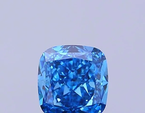 0.46ct CUSHION Fancy Vivid Blue VS2 Coloured Lab diamond