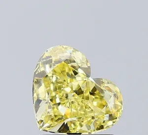1.11ct HEART Fancy Intense Yellow VS1 Coloured Lab diamond