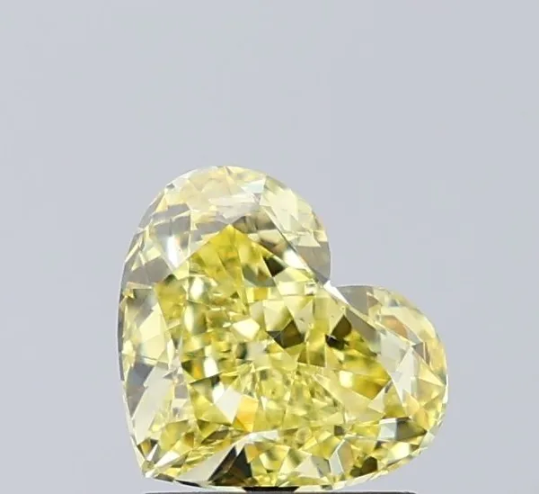 1.11ct HEART Fancy Intense Yellow VS1 Coloured Lab diamond