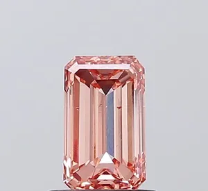 1.03ct EMERALD Fancy Vivid Pink SI1 Coloured Lab diamond