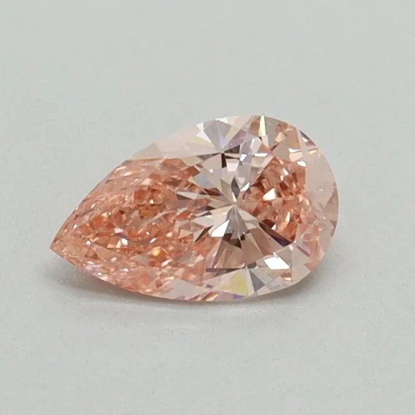 0.4ct PEAR Fancy Intense Pink SI1 Coloured Lab diamond