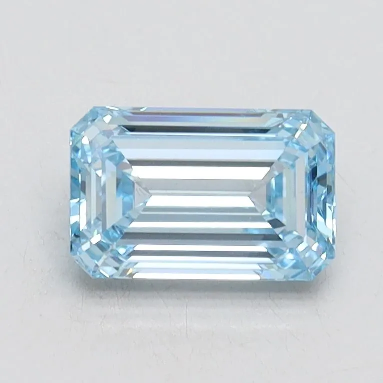 1.01ct EMERALD Fancy Intense Blue VS1 Coloured Lab diamond