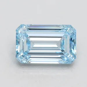 1.01ct EMERALD Fancy Intense Blue VS1 Coloured Lab diamond