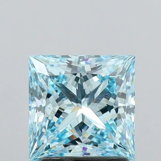 1.83ct PRINCESS Fancy Intense Blue VS1 Coloured Lab diamond