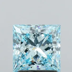 1.83ct PRINCESS Fancy Intense Blue VS1 Coloured Lab diamond