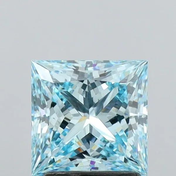 1.83ct PRINCESS Fancy Intense Blue VS1 Coloured Lab diamond