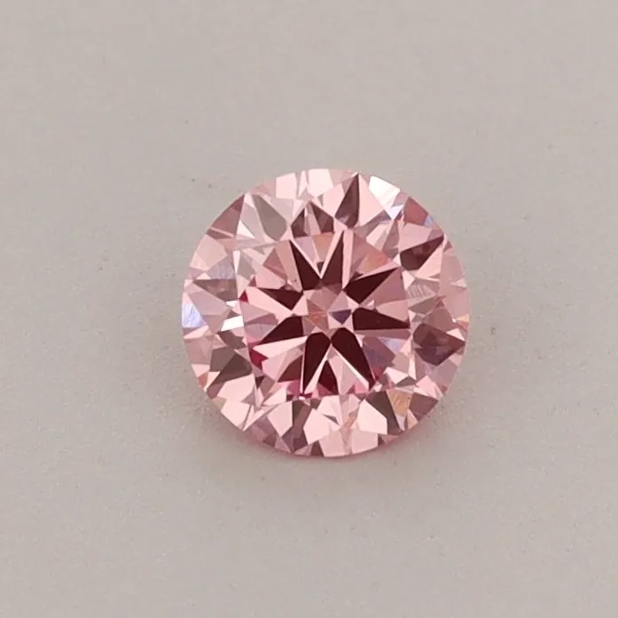 0.33ct ROUND Fancy Vivid Pink VS1 Coloured Lab diamond