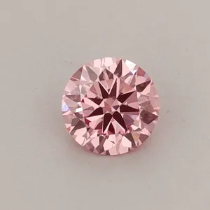 0.33ct ROUND Fancy Vivid Pink VS1 Coloured Lab diamond