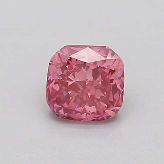 0.54ct CUSHION Fancy Vivid Pink VS1 Coloured Lab diamond