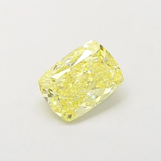 1.01ct CUSHION Fancy Intense Yellow VVS2 Coloured Lab diamond