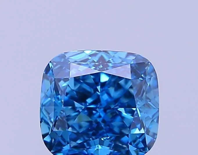 1.06ct CUSHION Fancy Vivid Blue VVS2 Coloured Lab diamond