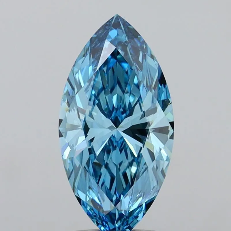 2.50ct MARQUISE Fancy Vivid Blue VVS2 Coloured Lab diamond