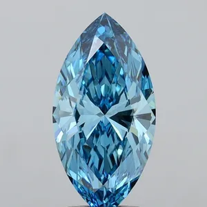2.5ct MARQUISE Fancy Vivid Blue VVS2 Coloured Lab diamond