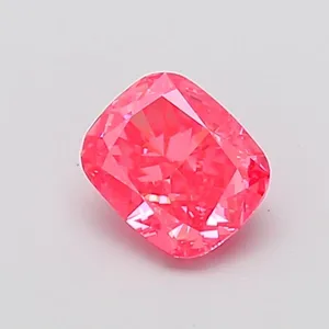 1.09ct CUSHION Fancy Vivid Pink VVS2 Coloured Lab diamond