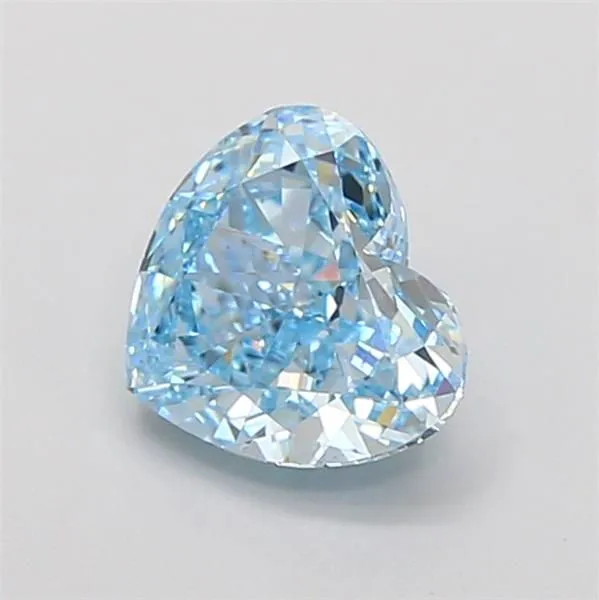 1.37ct HEART Fancy Vivid Blue VS1 Coloured Lab diamond