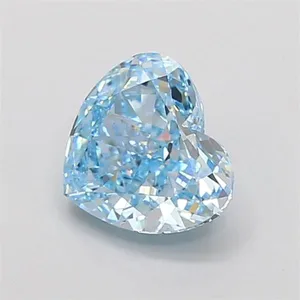 1.37ct HEART Fancy Vivid Blue VS1 Coloured Lab diamond