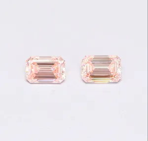 1.12ct EMERALD Fancy Intense Pink VS1 Coloured Lab diamond