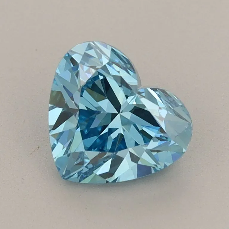 1.19ct HEART Fancy Vivid Blue VVS2 Coloured Lab diamond