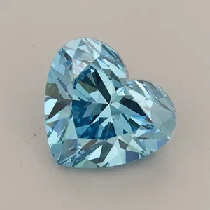 1.19ct HEART Fancy Vivid Blue VVS2 Coloured Lab diamond
