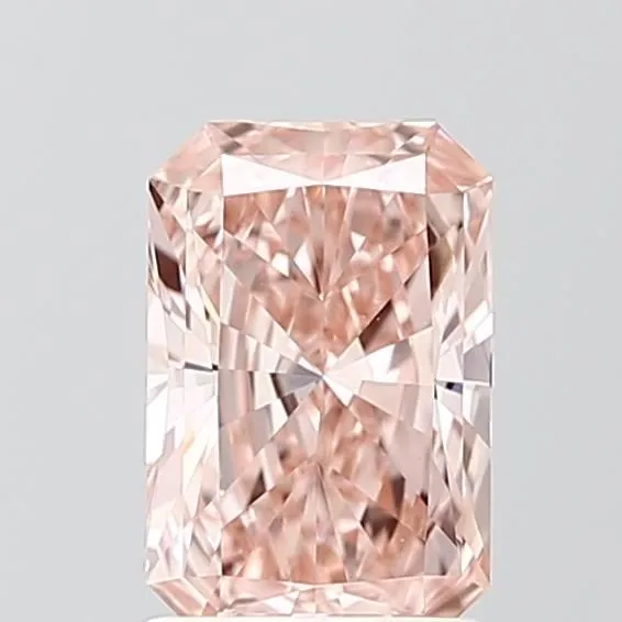 1.37ct RADIANT Fancy Vivid Pink VS1 Coloured Lab diamond