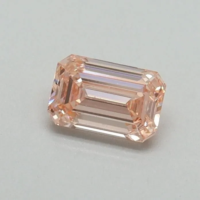 0.41ct EMERALD Fancy Intense Pink VS1 Coloured Lab diamond
