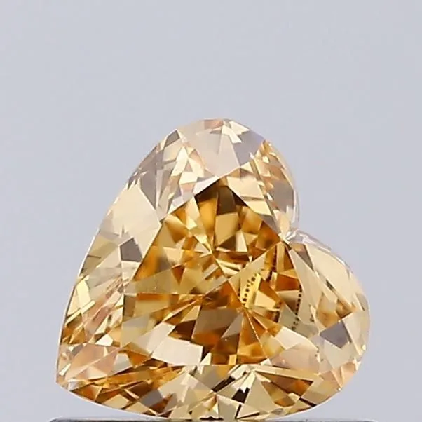 0.60ct HEART Fancy Brown Yellow VS1 Coloured Lab diamond