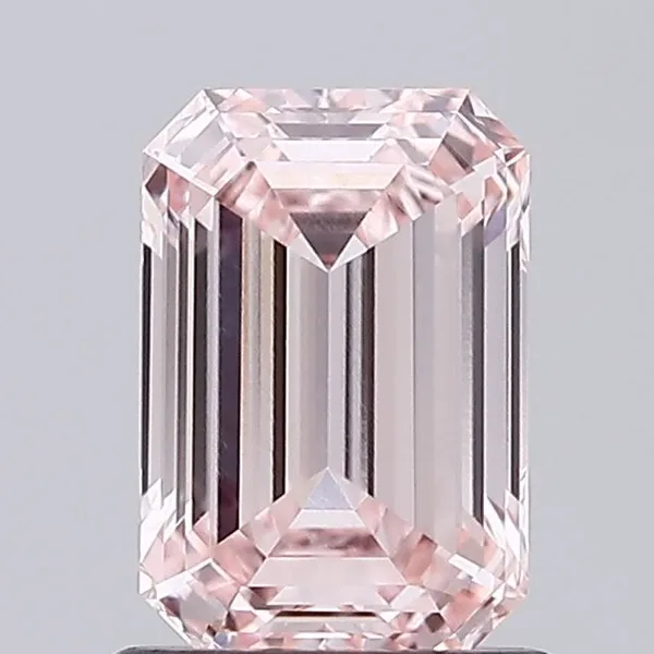 1.1ct EMERALD Fancy Intense Pink VVS2 Coloured Lab diamond
