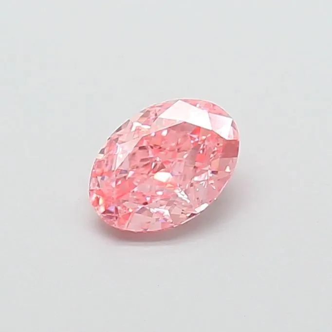 1.08ct OVAL Fancy Vivid Pink VVS2 Coloured Lab diamond