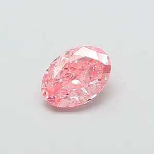1.08ct OVAL Fancy Vivid Pink VVS2 Coloured Lab diamond