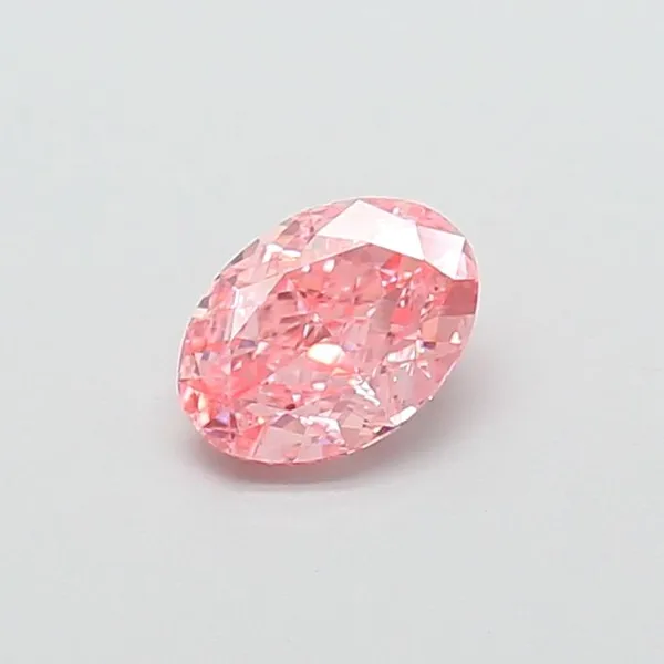1.08ct OVAL Fancy Vivid Pink VVS2 Coloured Lab diamond
