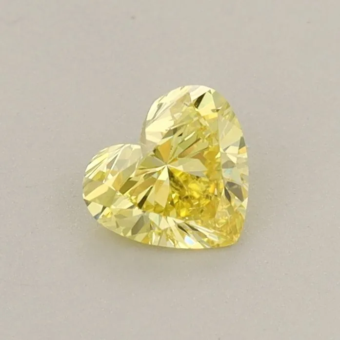 0.42ct PRINCESS Fancy Vivid Yellow VVS2 Coloured Lab diamond