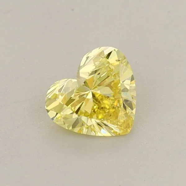 0.42ct PRINCESS Fancy Vivid Yellow VVS2 Coloured Lab diamond